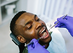 man getting dental checkup in Herndon